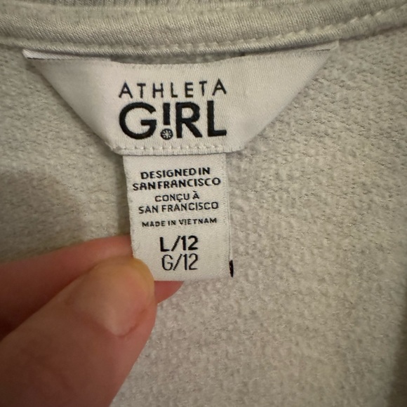 Athleta Girl Gray Open Front Cardigan | Size Large (12) | Cozy Performance Layer - Picture 2 of 6